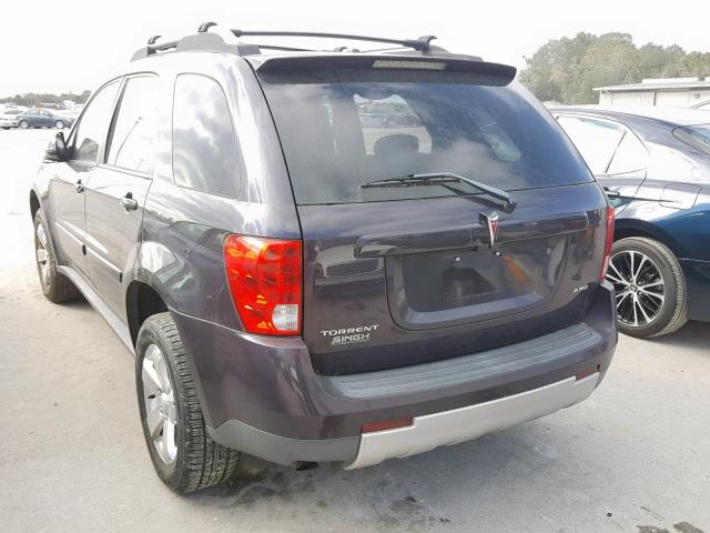 2CKDL73F466065363 - 2006 PONTIAC TORRENT PURPLE photo 3