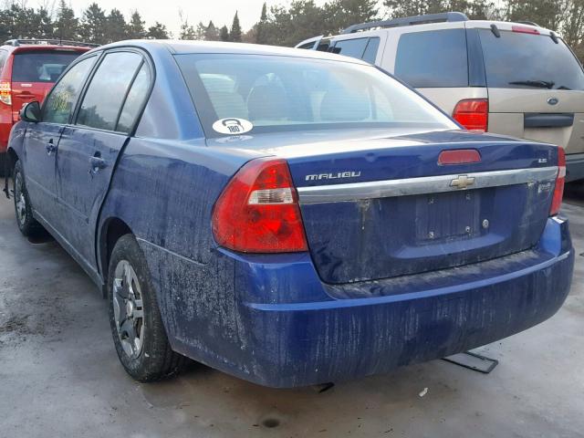 1G1ZS58F47F165735 - 2007 CHEVROLET MALIBU LS Mavi foto 3