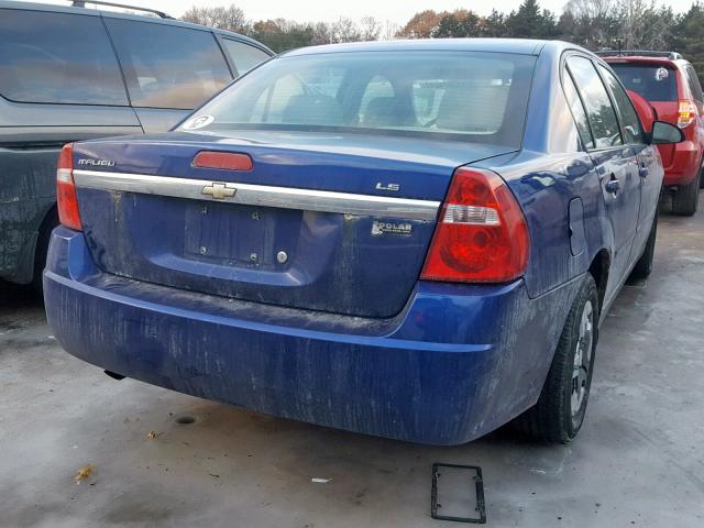 1G1ZS58F47F165735 - 2007 CHEVROLET MALIBU LS Mavi foto 4