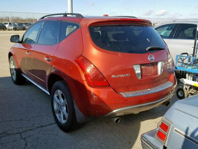 JN8AZ08W86W524669 - 2006 NISSAN MURANO SL RED photo 3