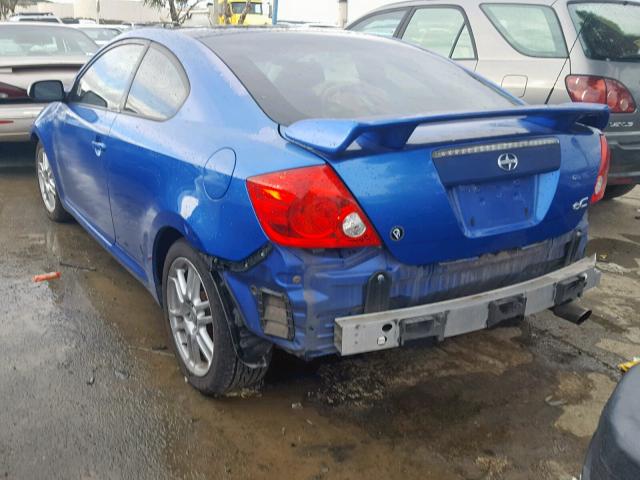 JTKDE167260133714 - 2006 TOYOTA SCION TC ლურჯი ფოტო 3