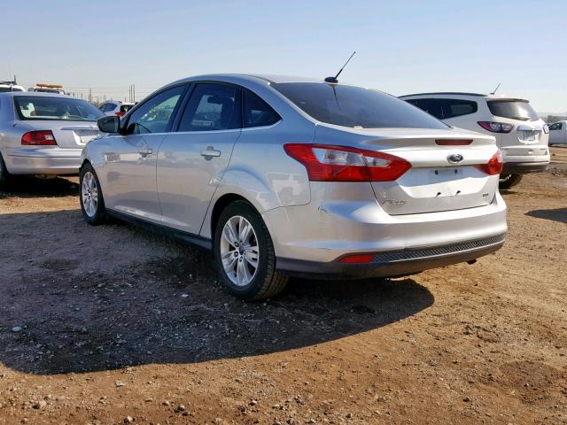 1FAHP3H22CL237460 - 2012 FORD FOCUS SEL SILVER photo 3