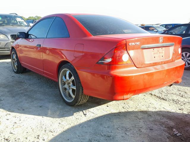 1HGEM22345L022748 - 2005 HONDA CIVIC DX V RED photo 3