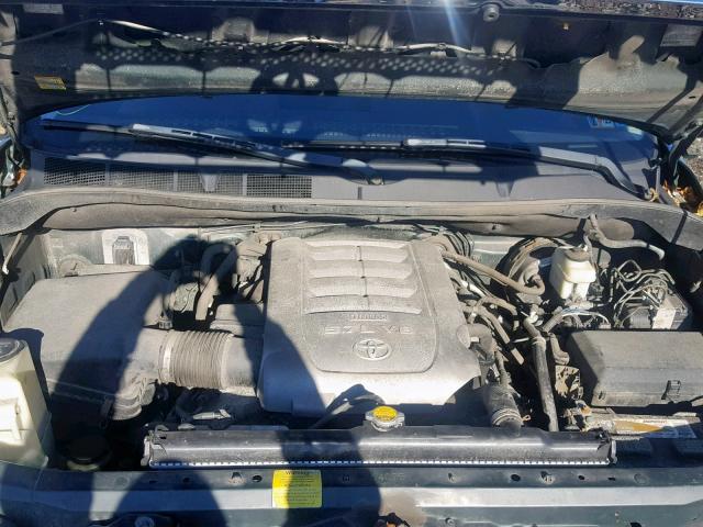 5TBBV54147S459137 - 2007 TOYOTA TUNDRA DOU GREEN photo 7