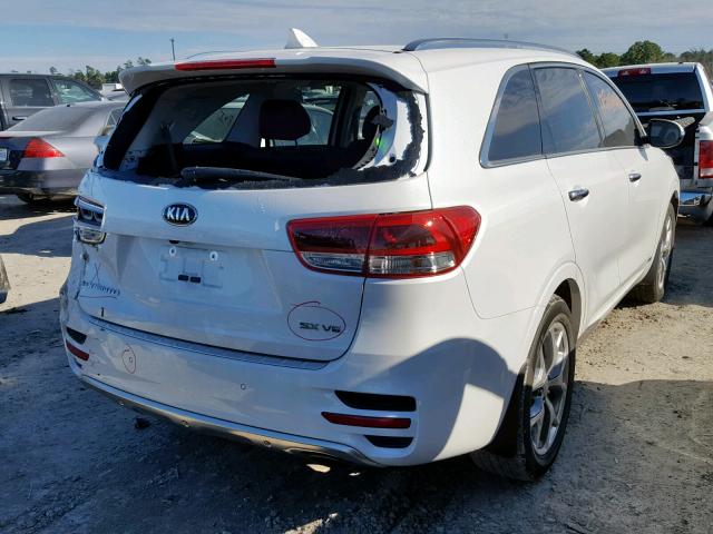 5XYPKDA53JG417845 - 2018 KIA SORENTO SX WHITE photo 4