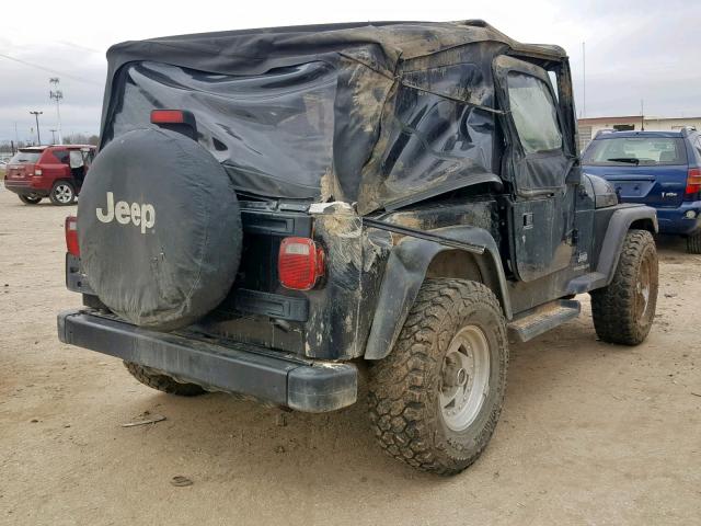 1J4FA29124P761750 - 2004 JEEP WRANGLER / BLACK photo 4