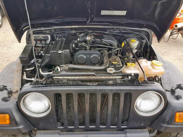 1J4FA29124P761750 - 2004 JEEP WRANGLER / BLACK photo 7