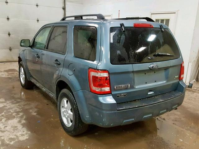 1FMCU0DG5CKC64344 - 2012 FORD ESCAPE XLT BLUE photo 3