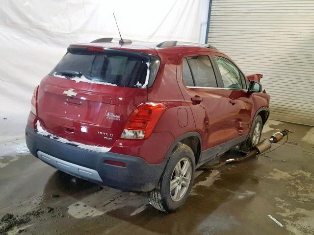 KL7CJRSB4FB190201 - 2015 CHEVROLET TRAX 1LT 红色 照片 4