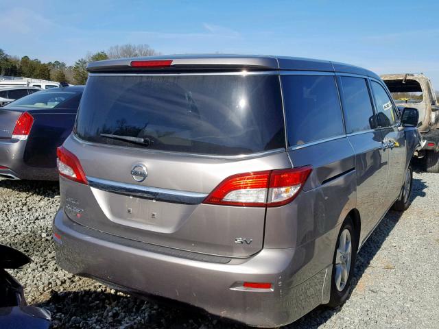 JN8AE2KP6B9005699 - 2011 NISSAN QUEST S GRAY photo 4