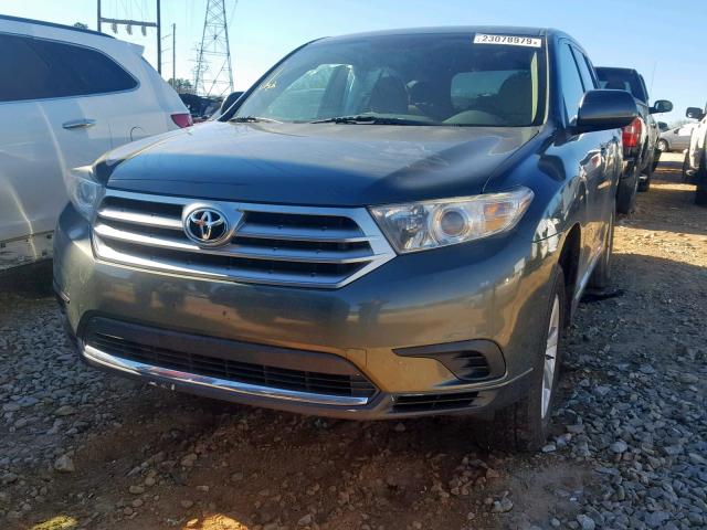 5TDZA3EH0DS039419 - 2013 TOYOTA HIGHLANDER GREEN photo 2