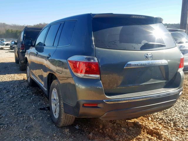 5TDZA3EH0DS039419 - 2013 TOYOTA HIGHLANDER GREEN photo 3