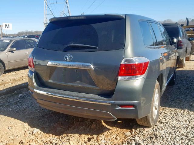 5TDZA3EH0DS039419 - 2013 TOYOTA HIGHLANDER GREEN photo 4