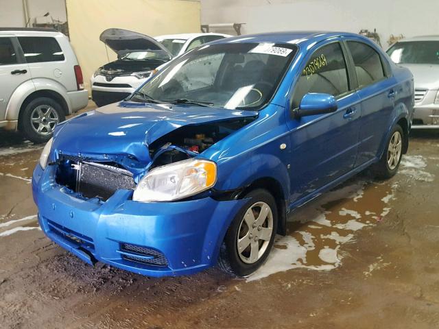 KL1TD56698B080478 - 2008 CHEVROLET AVEO BASE Көк фото 2