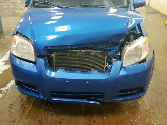 KL1TD56698B080478 - 2008 CHEVROLET AVEO BASE Көк фото 7