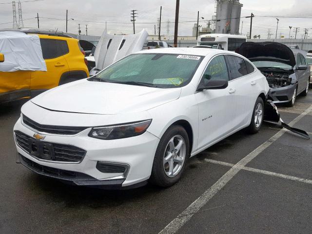 1G1ZB5ST6HF166966 - 2017 CHEVROLET MALIBU LS WHITE photo 2
