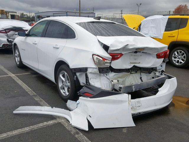 1G1ZB5ST6HF166966 - 2017 CHEVROLET MALIBU LS WHITE photo 3