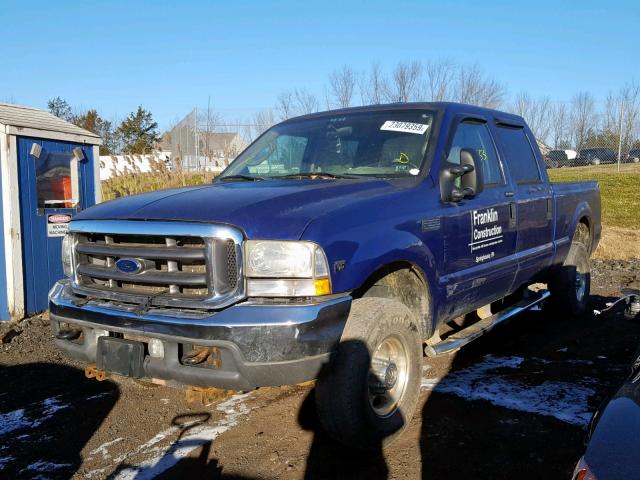 1FTSW31S93EB37034 - 2003 FORD F350 SRW S BLUE photo 2