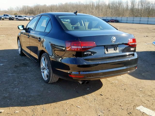 3VW267AJ3GM271307 - 2016 VOLKSWAGEN JETTA S BLACK photo 3