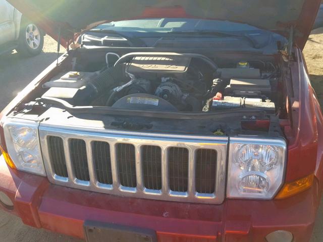 1J4RG4GKXAC130315 - 2010 JEEP COMMANDER RED photo 7
