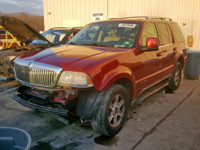 5LMEU88H45ZJ27851 - 2005 LINCOLN AVIATOR 红色 照片 2