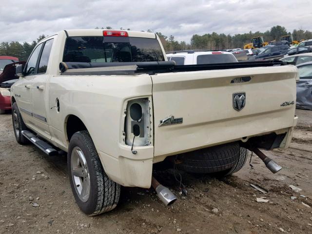 1D7RV1GT1AS226882 - 2010 DODGE RAM 1500 CREAM photo 3