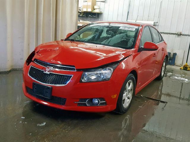 1G1PF5SC0C7220261 - 2012 CHEVROLET CRUZE LT RED photo 2