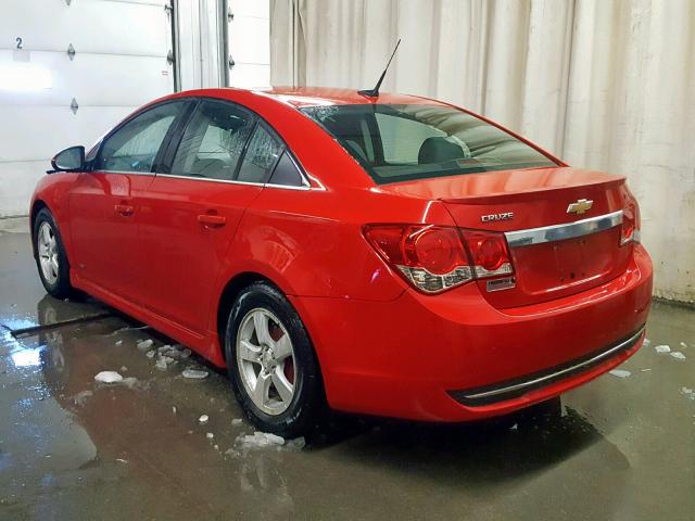 1G1PF5SC0C7220261 - 2012 CHEVROLET CRUZE LT RED photo 3