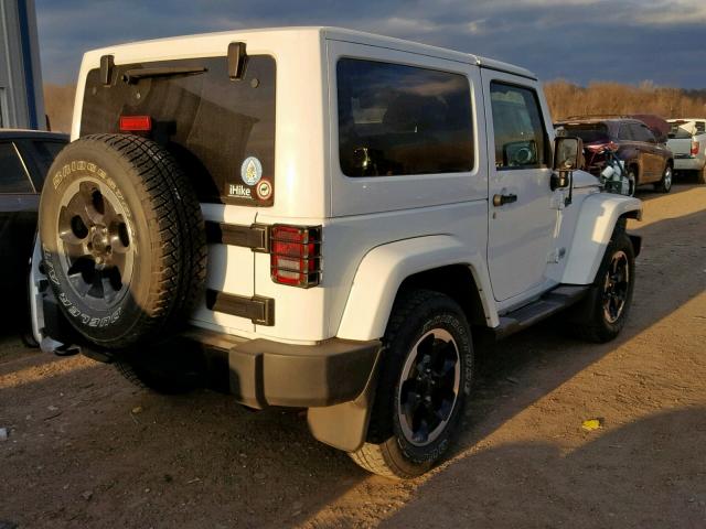 1C4AJWBG7EL239162 - 2014 JEEP WRANGLER S WHITE photo 4