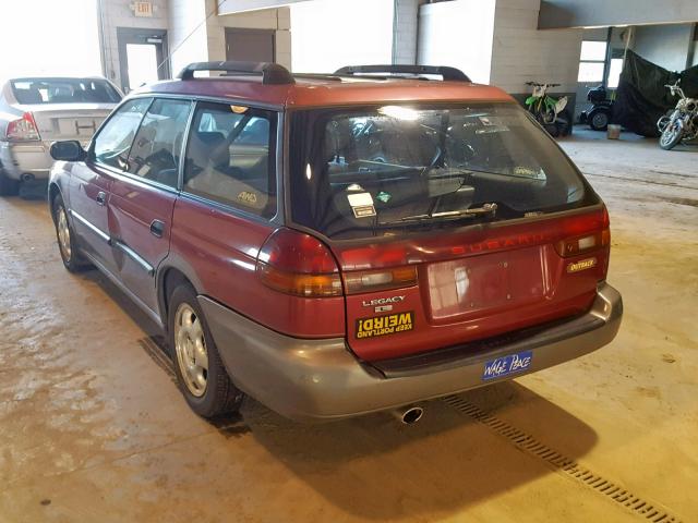 4S3BK6357S7358350 - 1995 SUBARU LEGACY L/O BURGUNDY photo 3