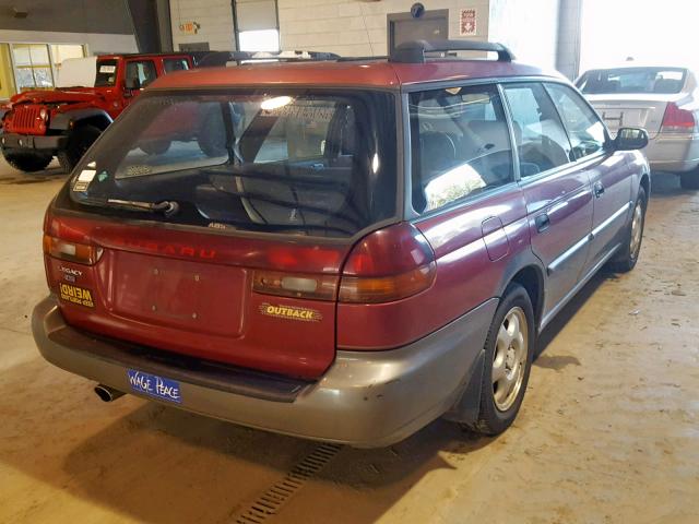 4S3BK6357S7358350 - 1995 SUBARU LEGACY L/O BURGUNDY photo 4