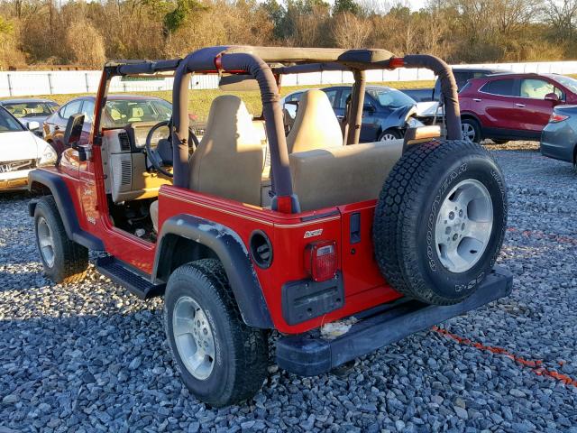 1J4FA49SX1P307200 - 2001 JEEP WRANGLER / RED photo 3