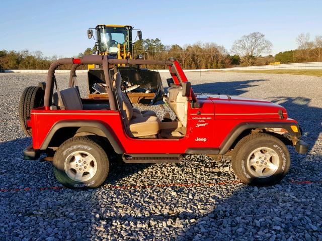 1J4FA49SX1P307200 - 2001 JEEP WRANGLER / RED photo 9