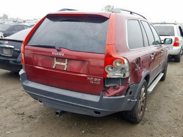 YV1CZ91H141072346 - 2004 VOLVO XC90 T6 RED photo 4