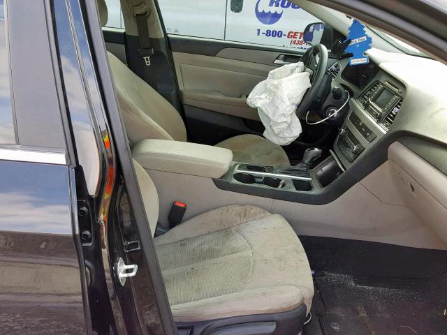 5NPE24AF6FH176072 - 2015 HYUNDAI SONATA SE BLACK photo 5