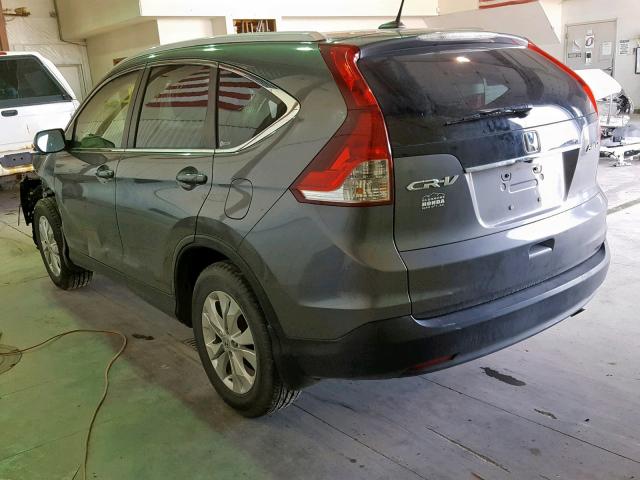 JHLRM4H70CC023059 - 2012 HONDA CR-V EXL GRAY photo 3