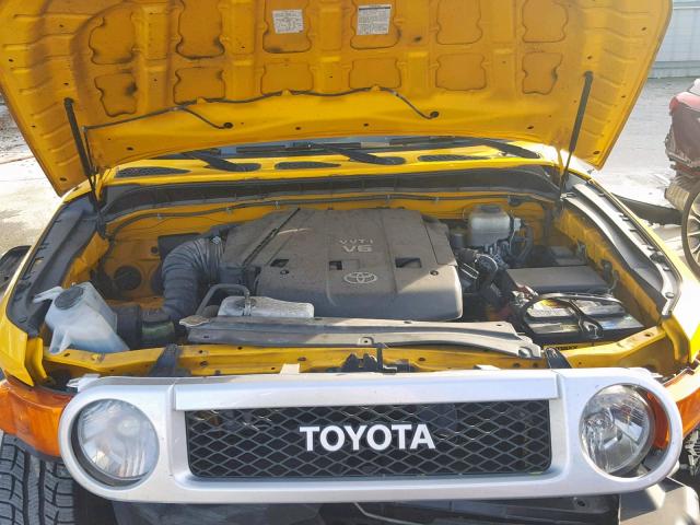 JTEZU11F48K003886 - 2008 TOYOTA FJ CRUISER YELLOW photo 7