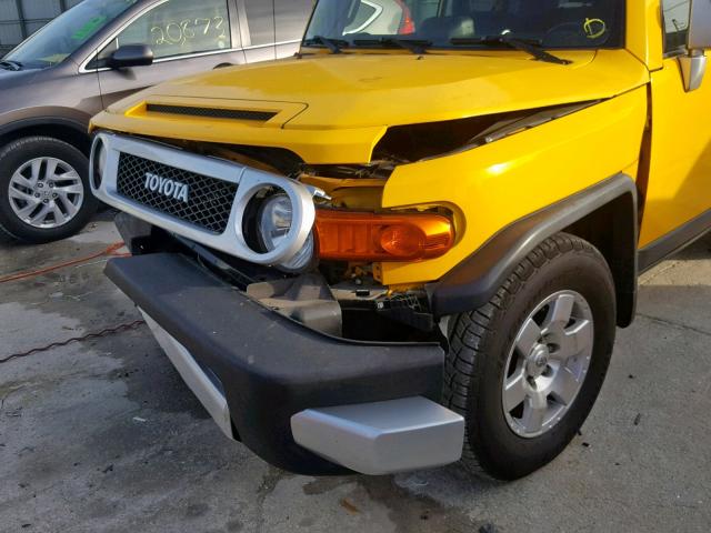 JTEZU11F48K003886 - 2008 TOYOTA FJ CRUISER YELLOW photo 9