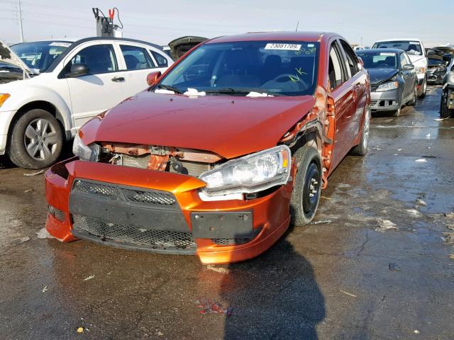 JA32U8FW6BU046174 - 2011 MITSUBISHI LANCER GTS ORANGE photo 2