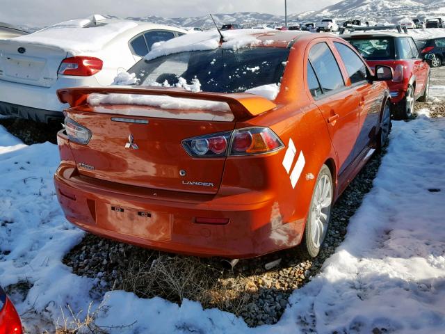 JA32U8FW6BU046174 - 2011 MITSUBISHI LANCER GTS ORANGE photo 4