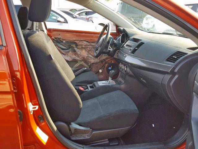 JA32U8FW6BU046174 - 2011 MITSUBISHI LANCER GTS ORANGE photo 5