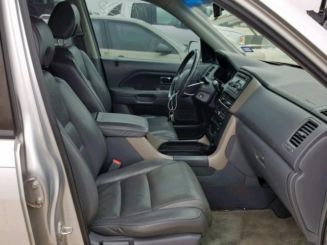 5FNYF28618B011317 - 2008 HONDA PILOT EXL GRAY photo 5