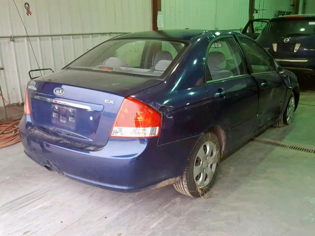 KNAFE121785504788 - 2008 KIA SPECTRA EX BLUE photo 4