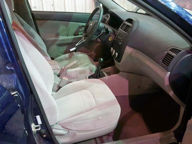 KNAFE121785504788 - 2008 KIA SPECTRA EX BLUE photo 5