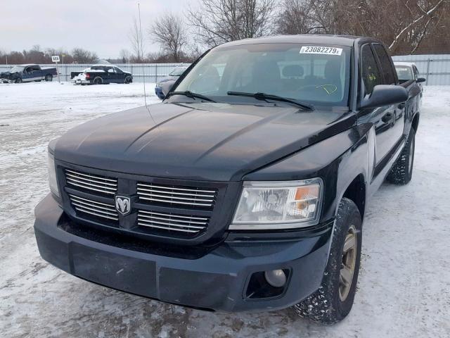 1D7HW38N68S624216 - 2008 DODGE DAKOTA SXT BLACK photo 2