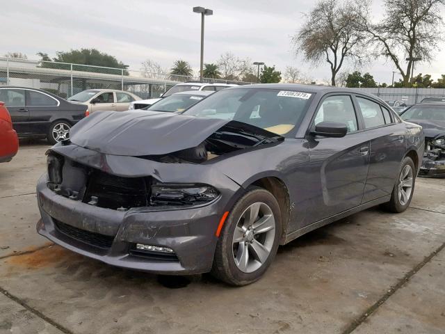 2C3CDXHG0GH276524 - 2016 DODGE CHARGER SX GRAY photo 2