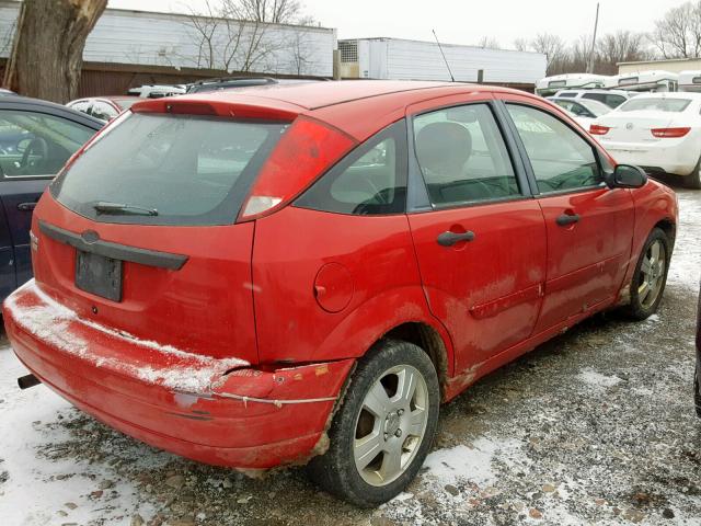 1FAFP37N37W330723 - 2007 FORD FOCUS ZX5 RED photo 4
