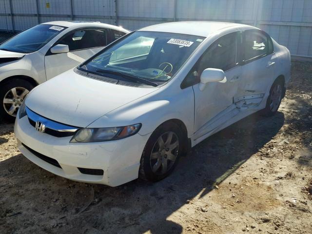 1HGFA16509L018771 - 2009 HONDA CIVIC LX WHITE photo 2