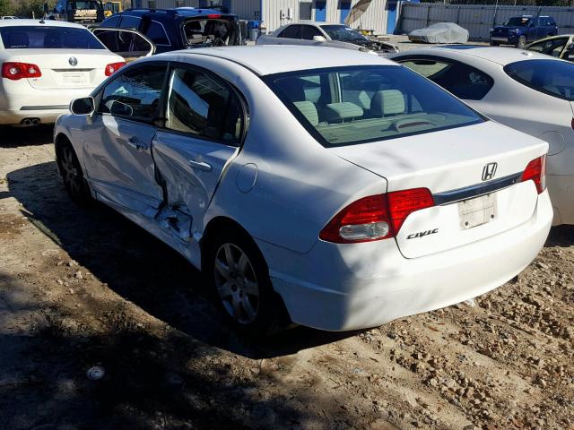 1HGFA16509L018771 - 2009 HONDA CIVIC LX WHITE photo 3