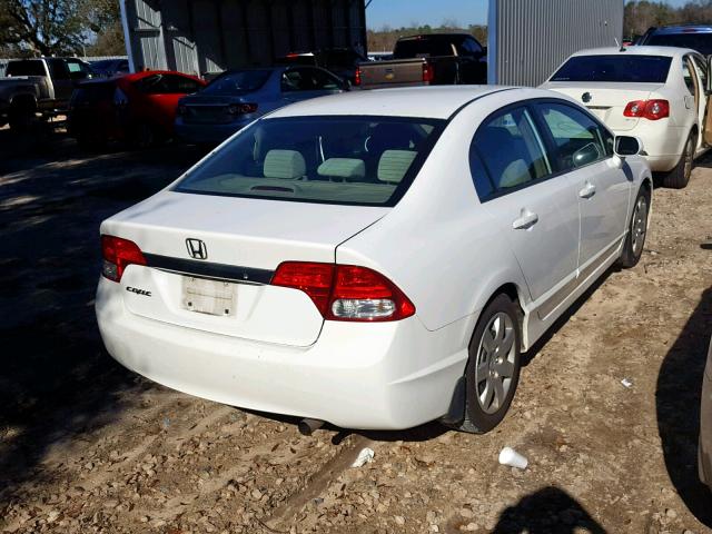 1HGFA16509L018771 - 2009 HONDA CIVIC LX WHITE photo 4